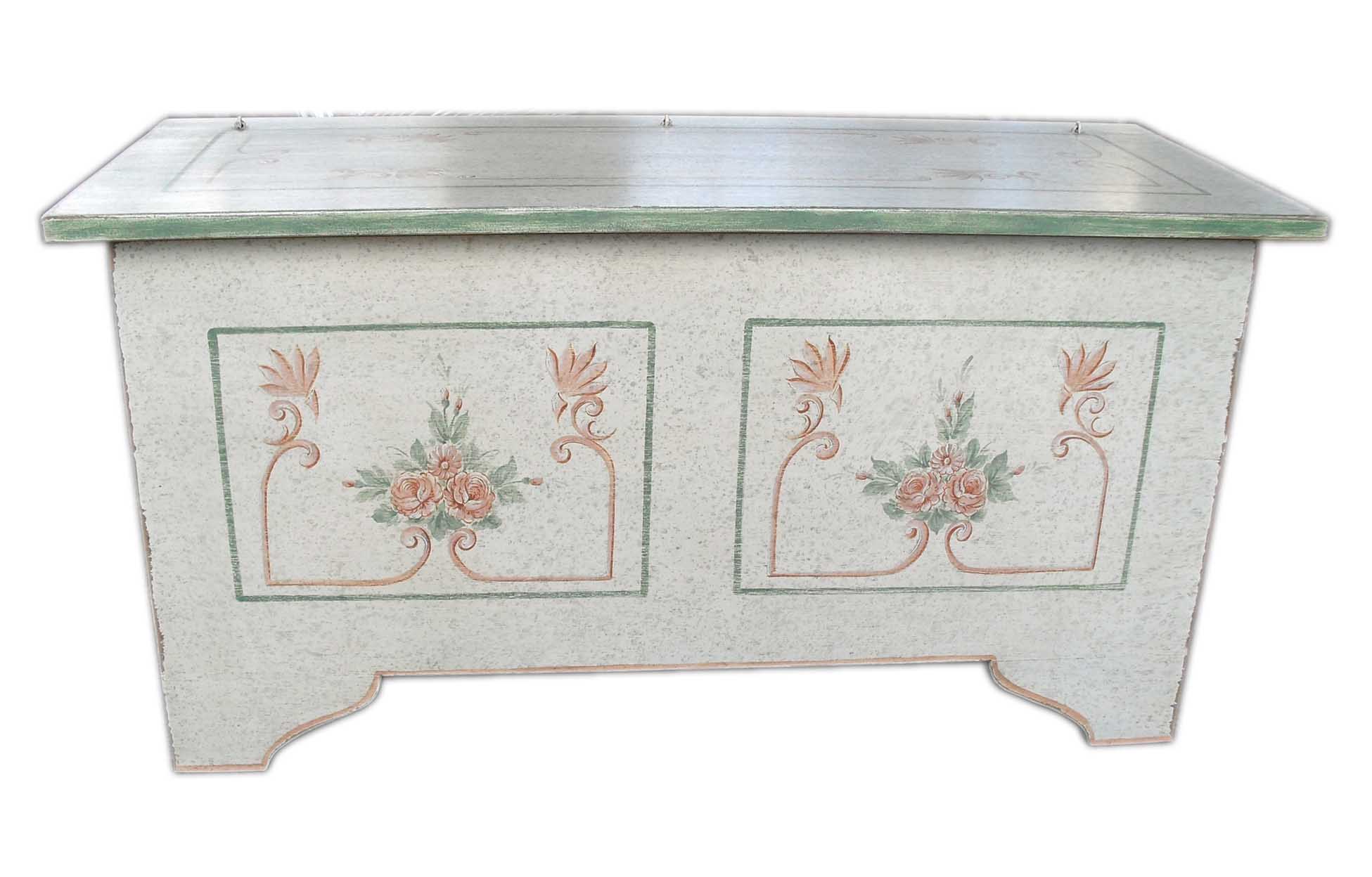 Cassapanca invecchiata stile provenzale con greche la commode di ...