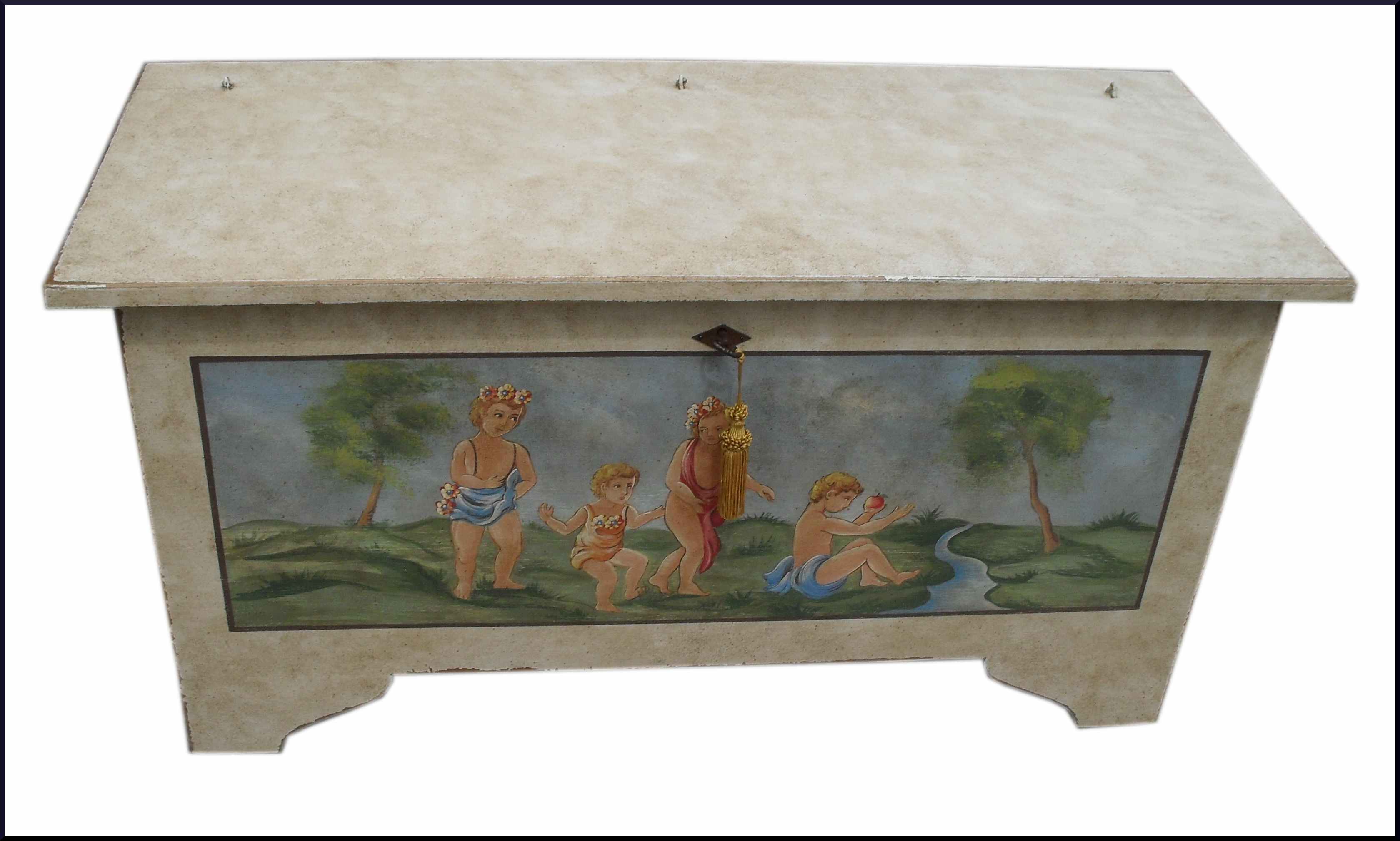 Cassapanca dipinta e decorata stile veneziano la commode di ... Mobili veneziani