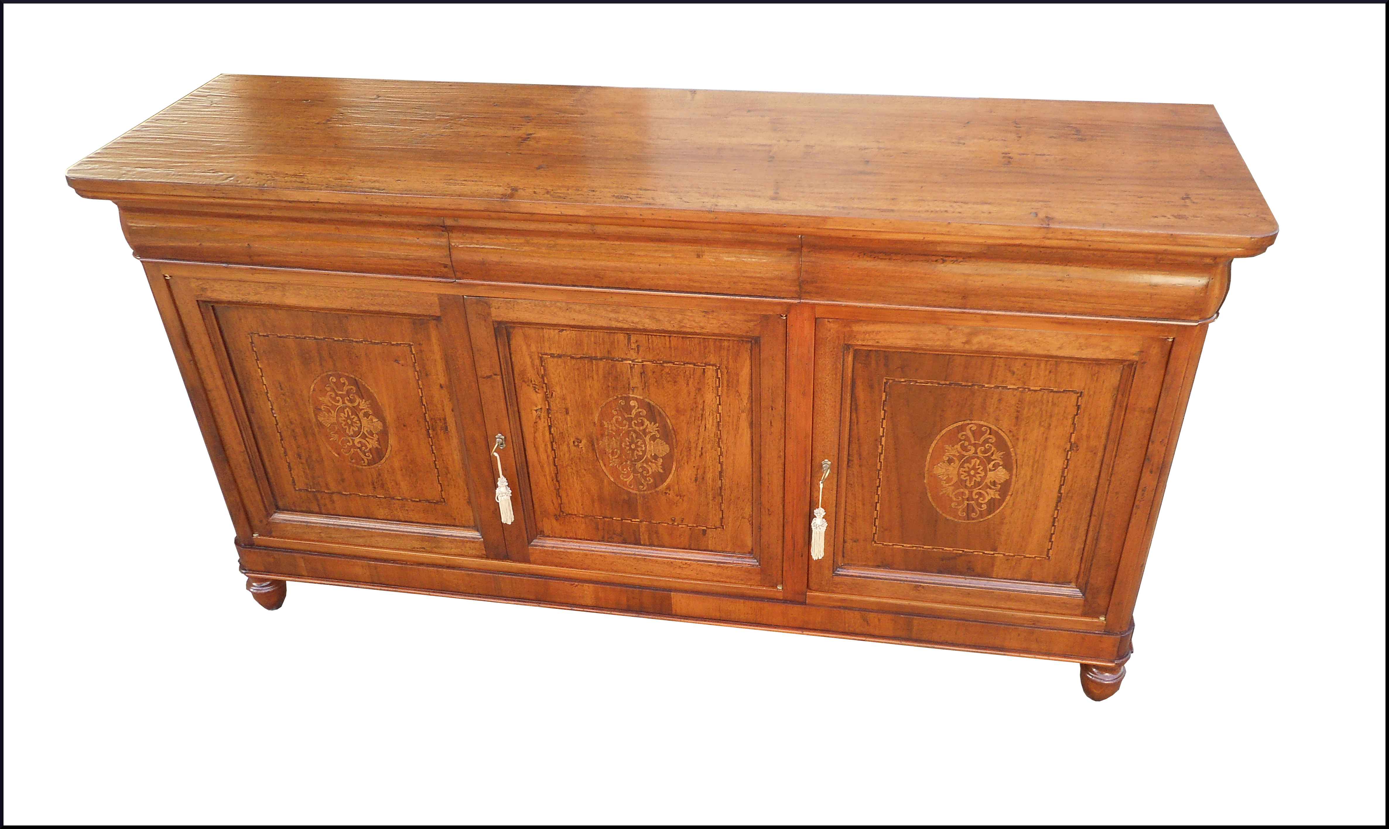 CREDENZA ARTIGIANALE TRE PORTE CON INTARSIO