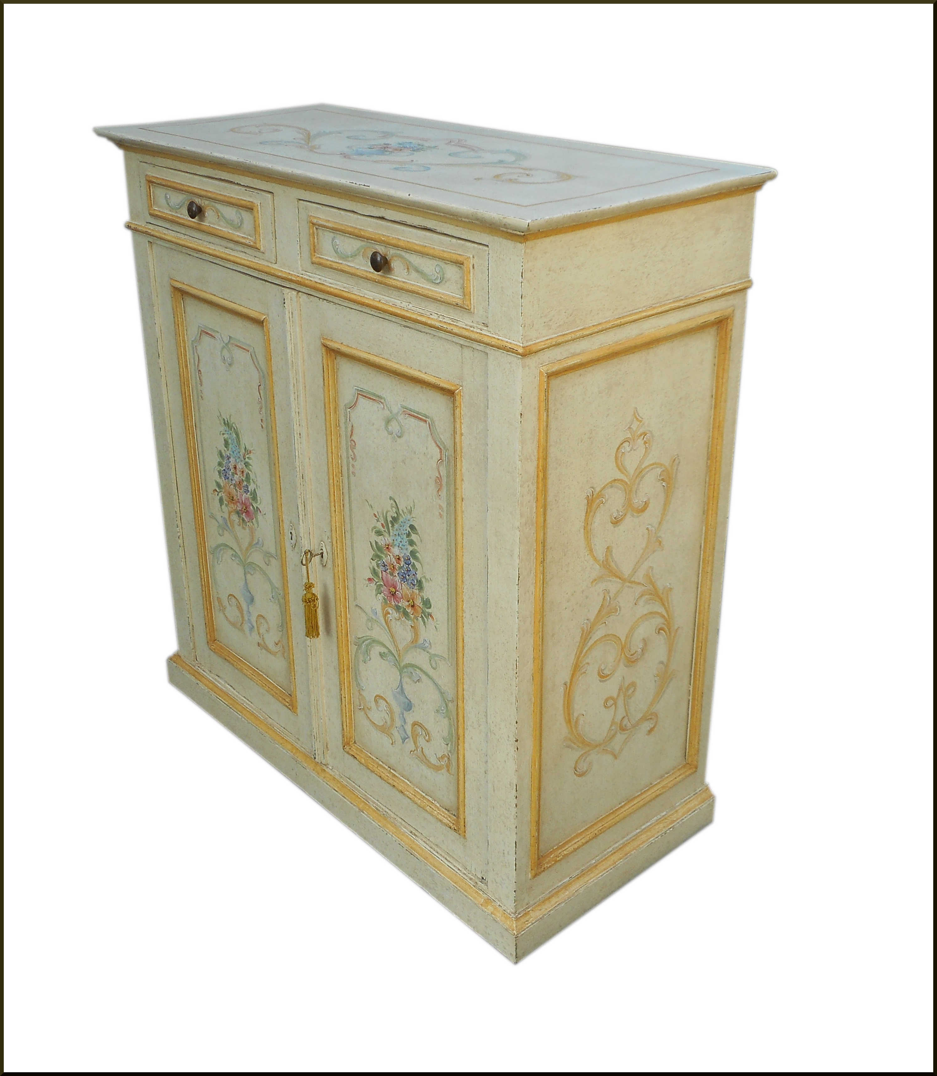 ANTICA MADIA CREDENZA 800 DIPINTA DECORATA