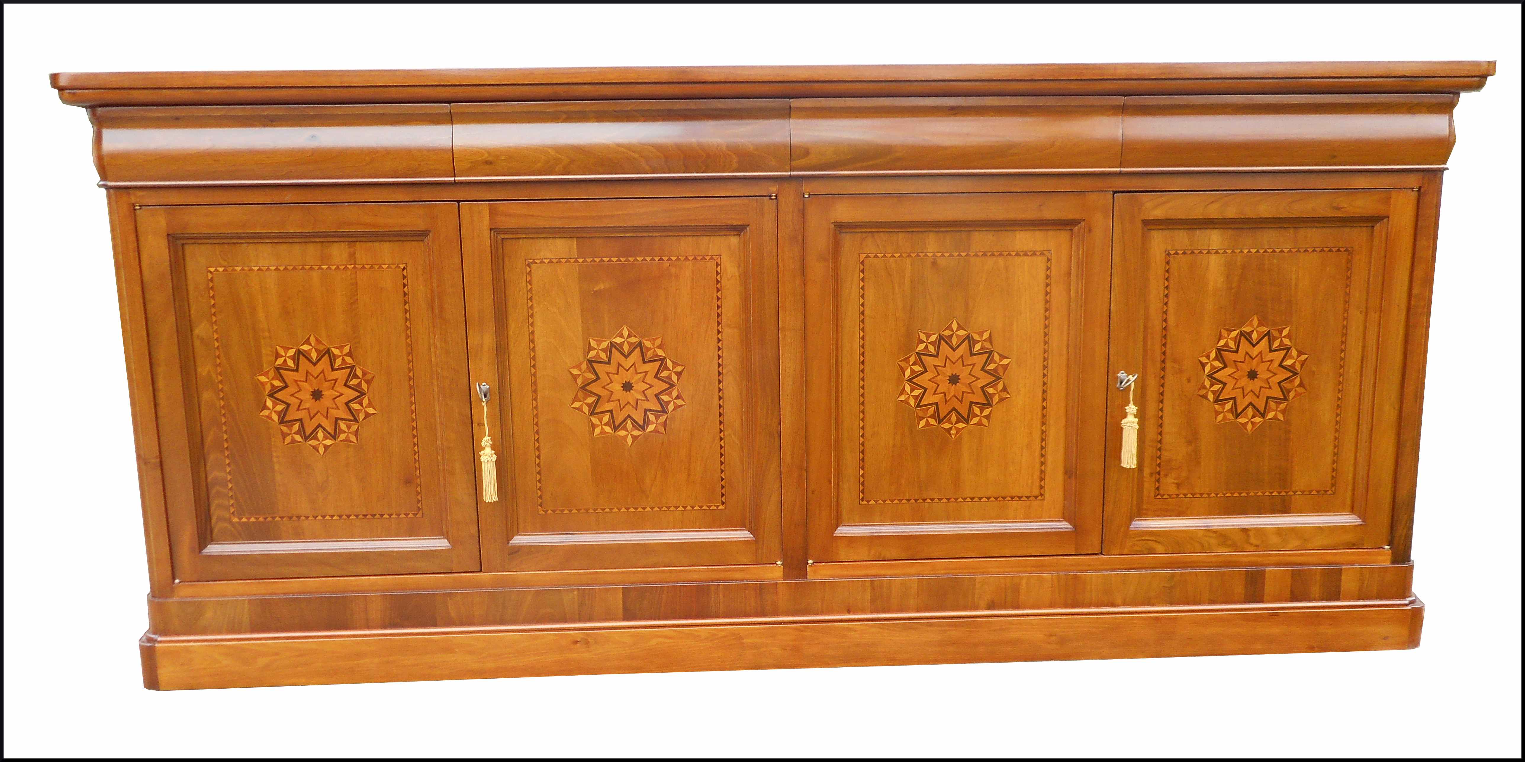 CREDENZA STILE INGLESE CON INTARSI