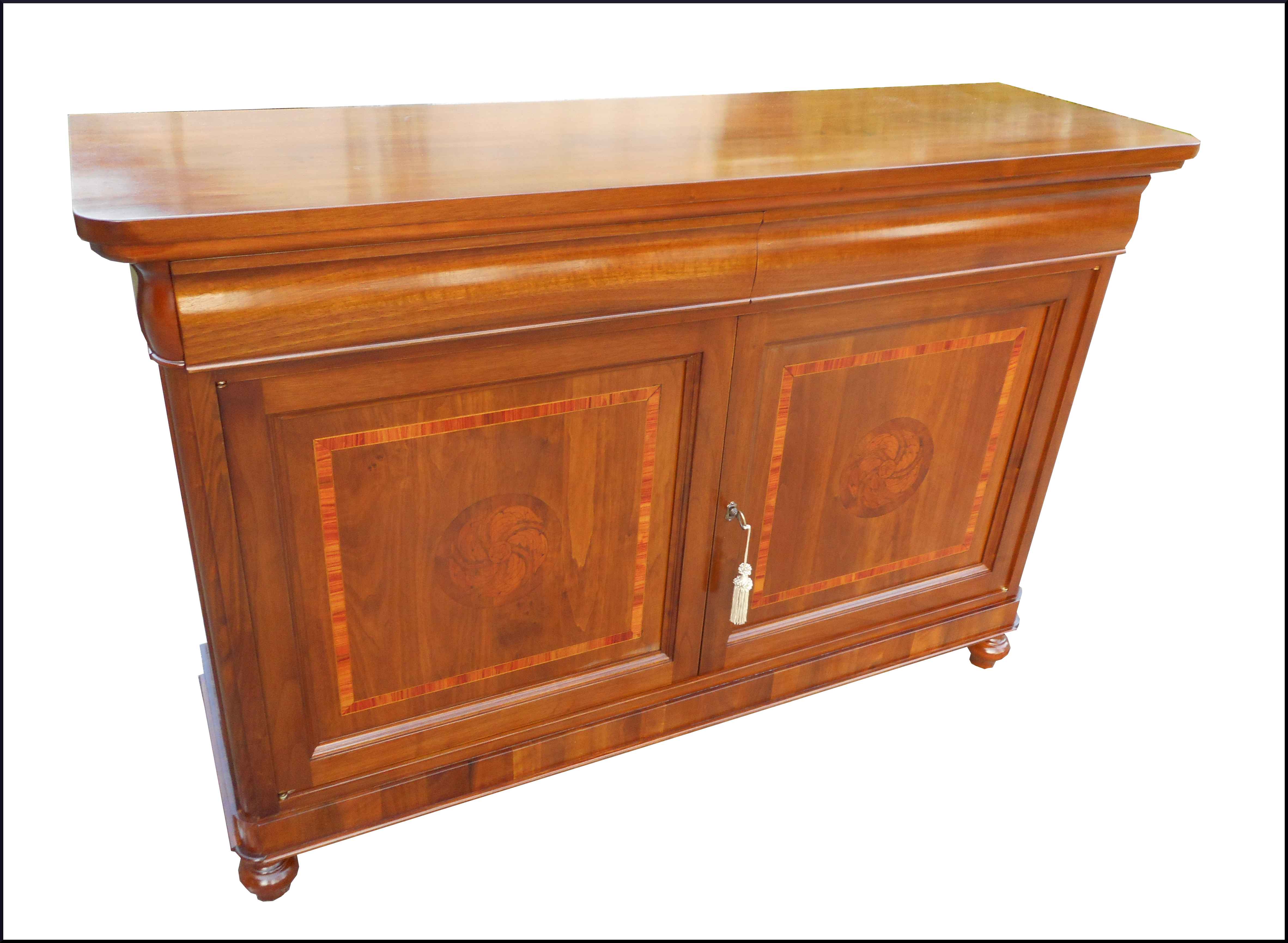 CREDENZA LUIGI FILIPPO INTARSIATA