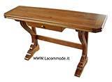 Tavolo consolle con base fratina a lira