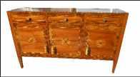 Credenza maggiolini intarsiata con stella