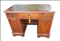 Scrittoio Lombardo 800 con piano in pelle