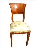 Sedia impero con gambe scanalate