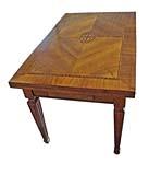 Tavolo gamba scanalata  piano spinato