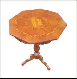 Tavolino ottagonale sorrentino intarsiato