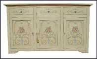 Credenza 3 porte dipinta a mano stile provenzale