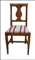 Sedia classica arte povera con stoffa