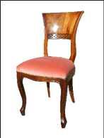 Elegante sedia Luigi Filippo intagliata