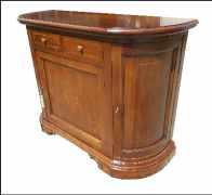 Credenza classica curva con ante intarsiate