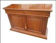 Credenza classica due ante con intarsio stella