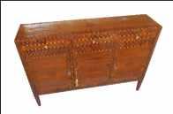Credenza da ingresso classica intarsiata in noce