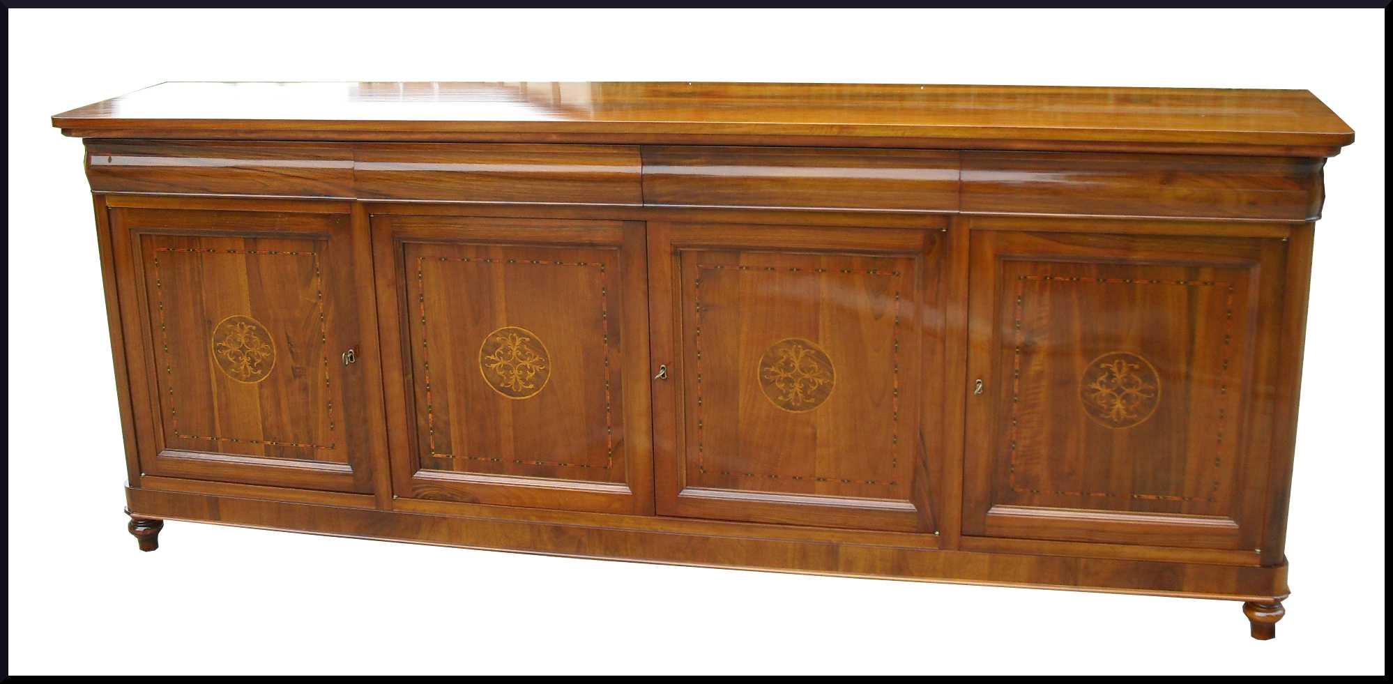 Credenza 4 ante classica stile 800 intarsiata