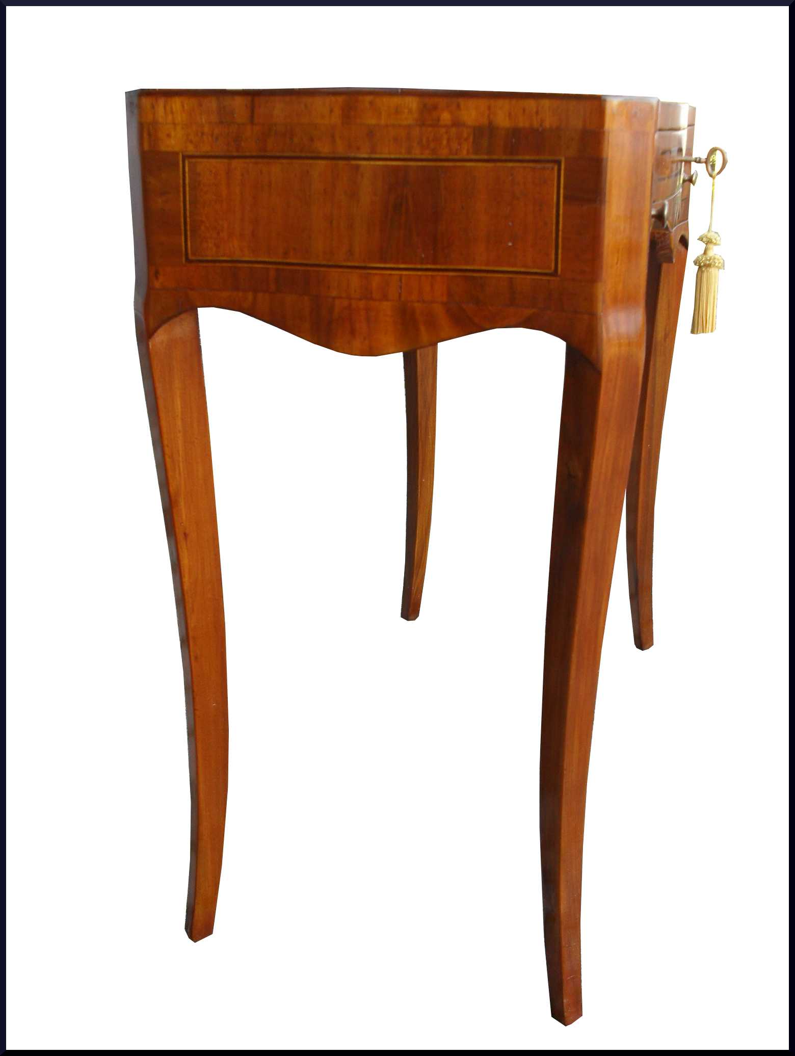 Scrittoio tavolino da ingresso lastronato noce