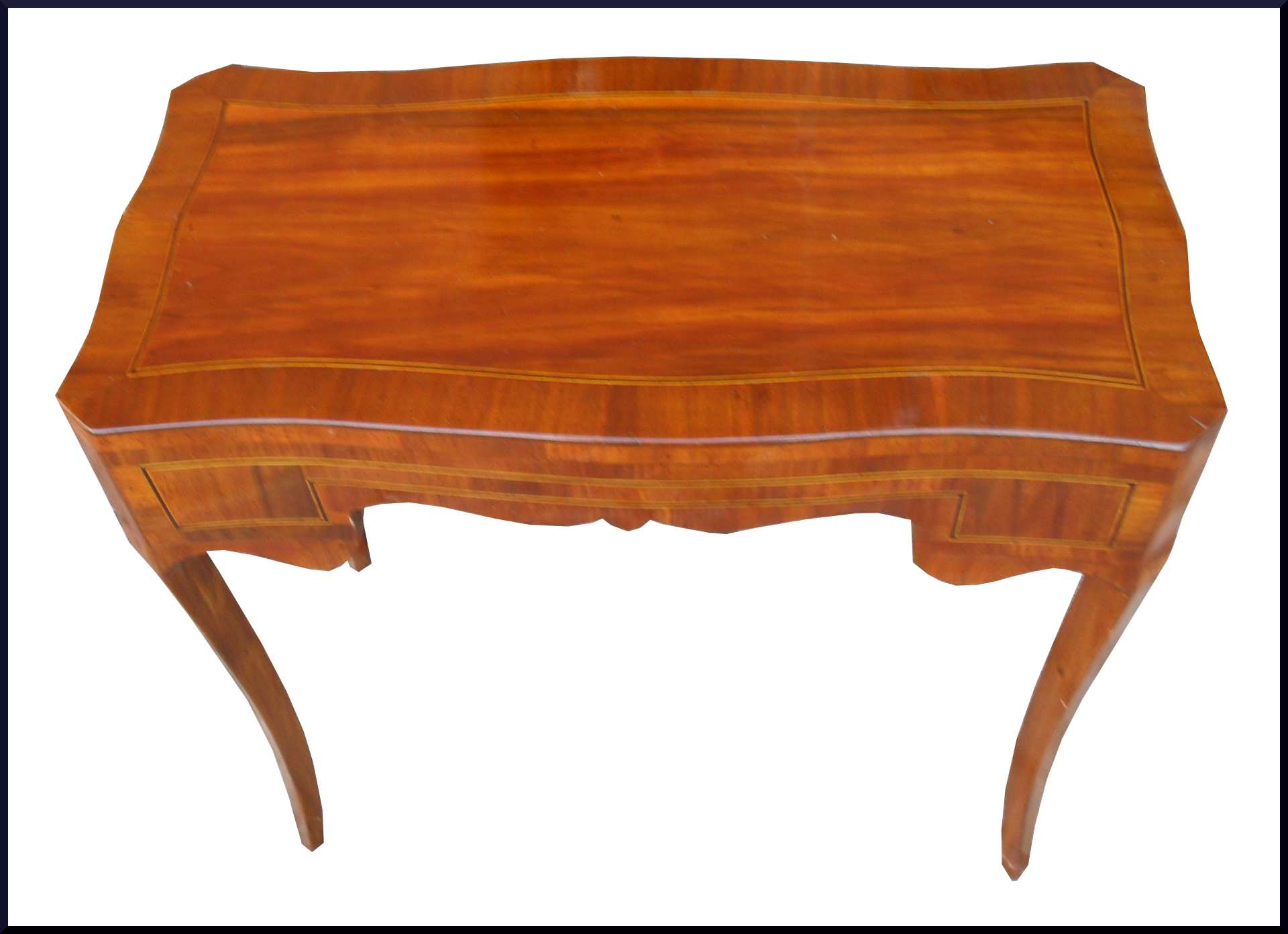 Scrittoio tavolino da ingresso lastronato noce