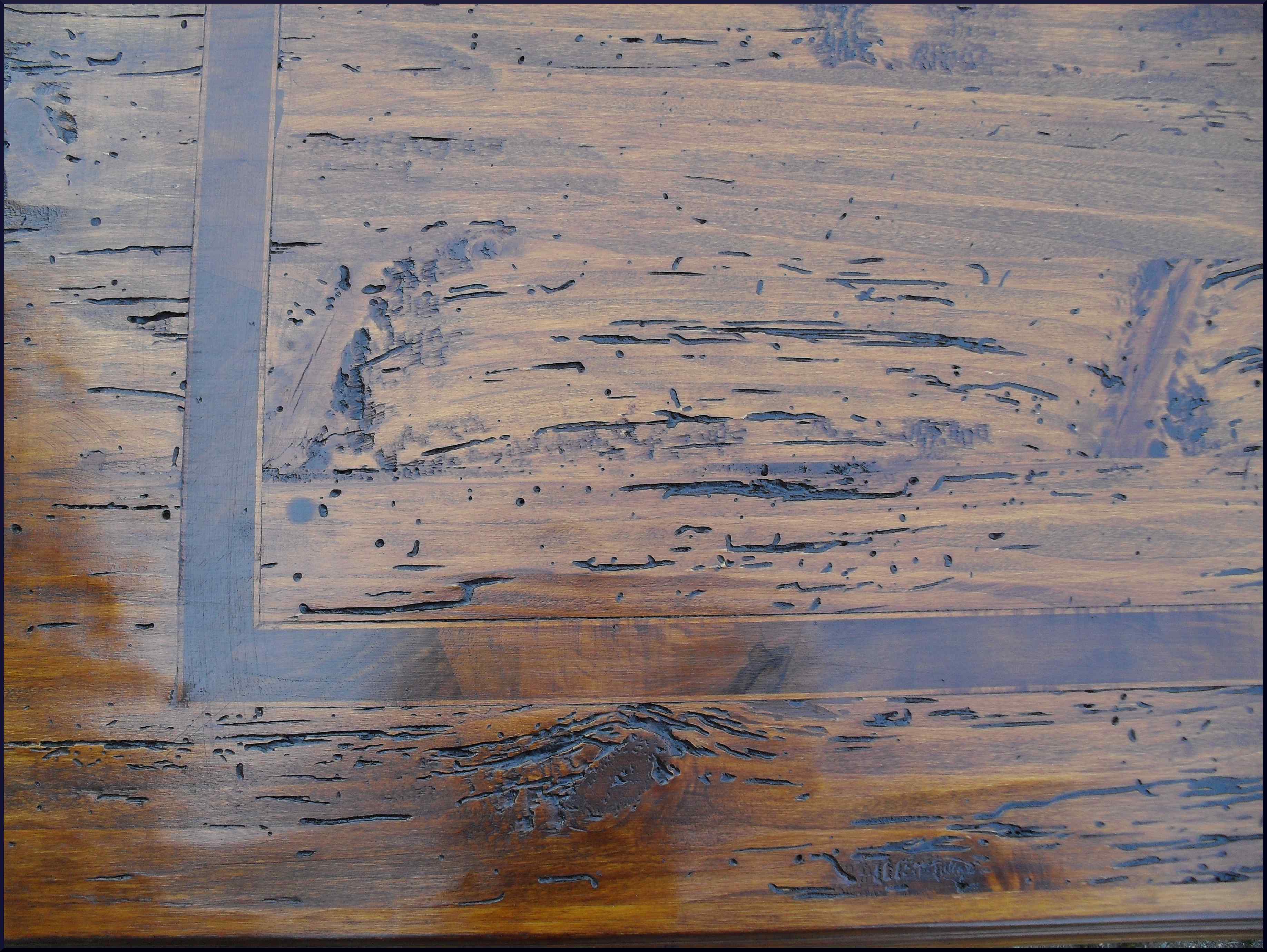 Tavolo fratino con ferri in legno antico 600