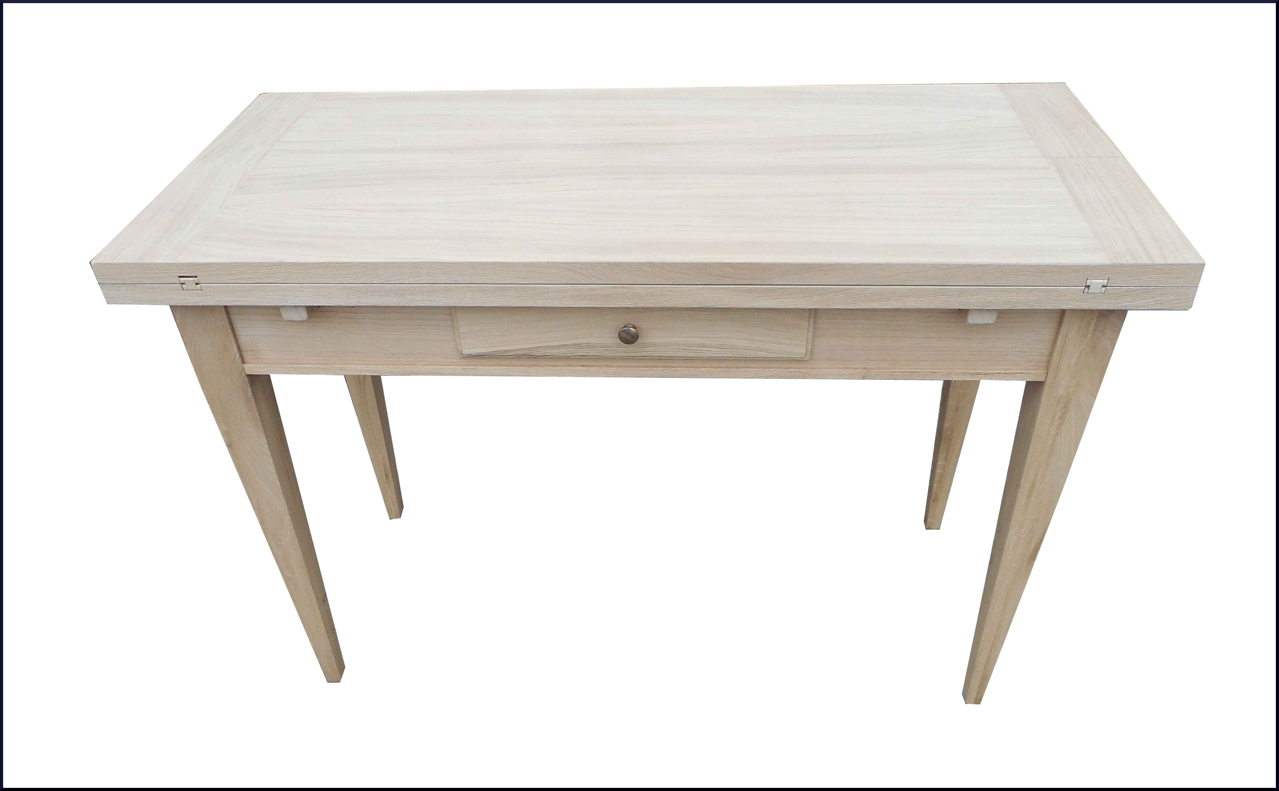 Tavolo apribile a portafoglio in rovere naturale