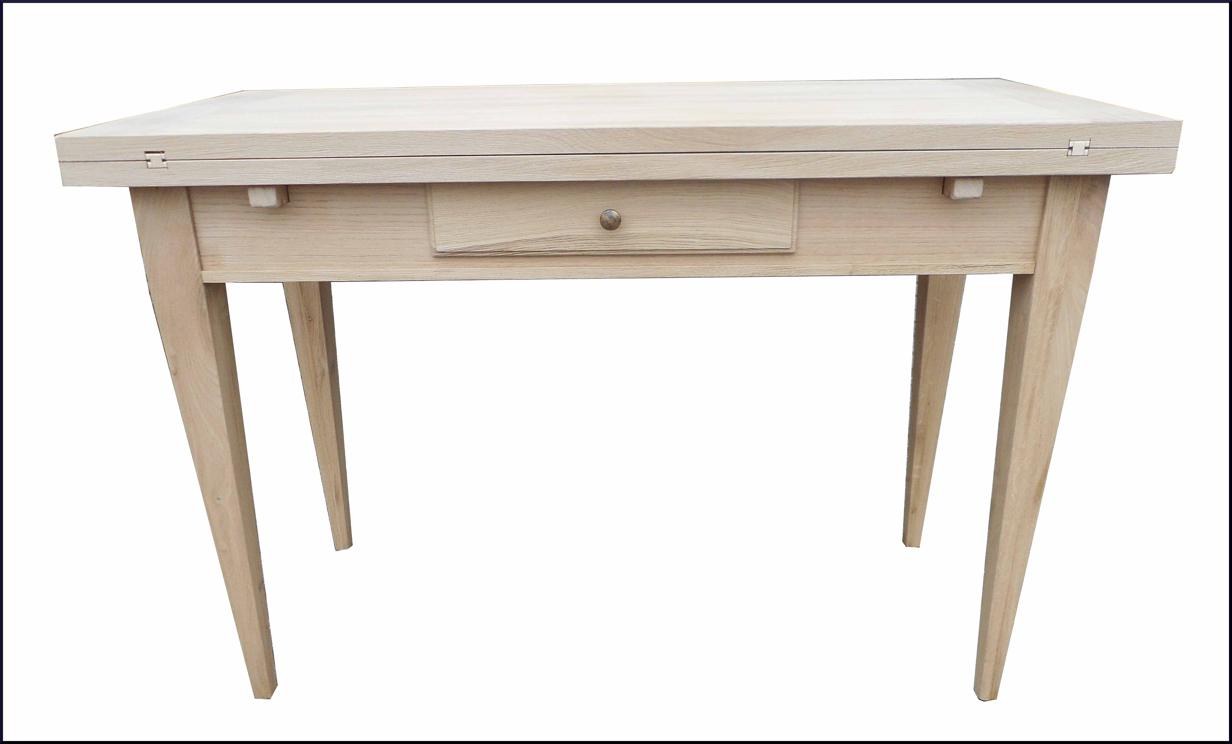 Tavolo apribile a portafoglio in rovere naturale