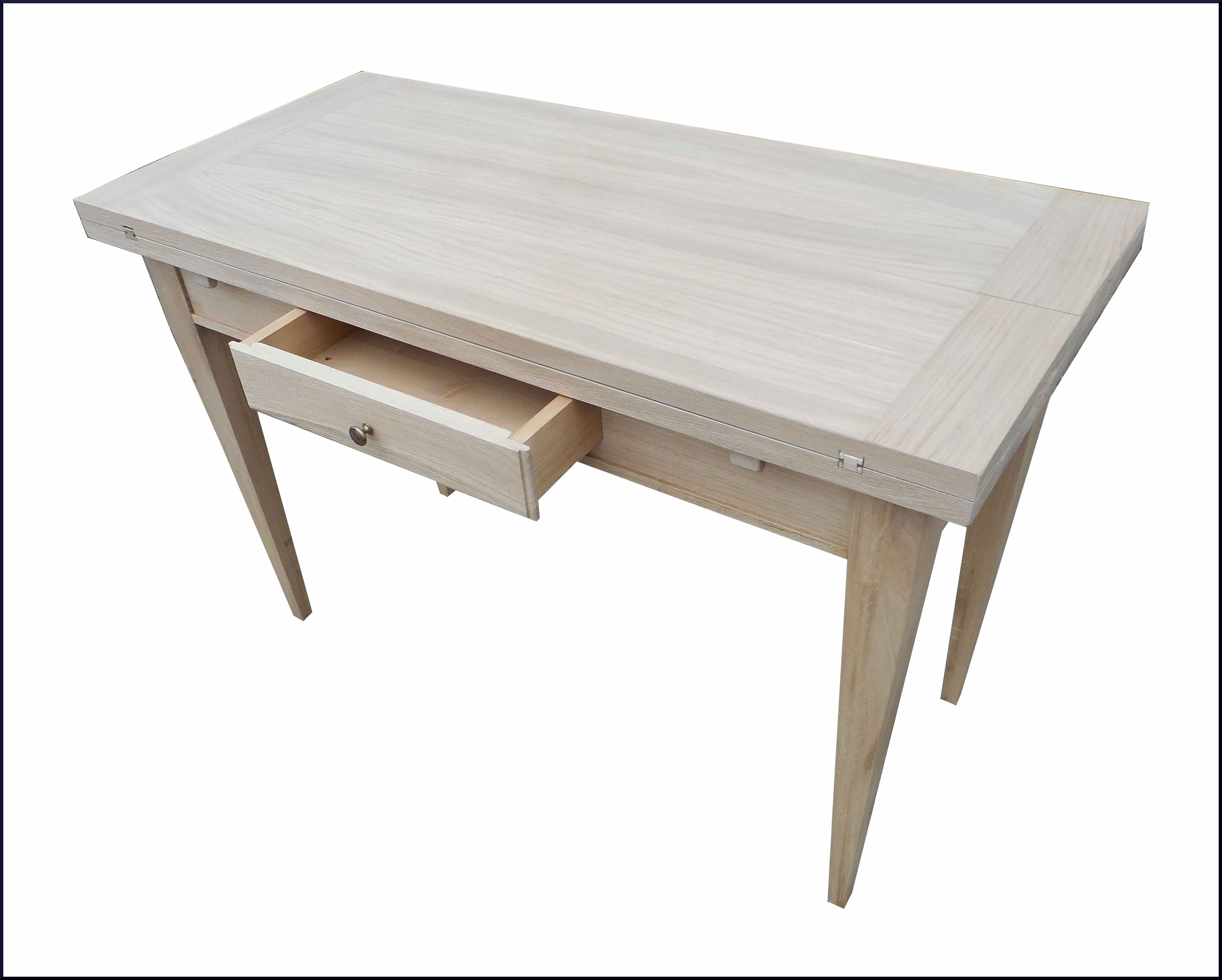 Tavolo apribile a portafoglio in rovere naturale