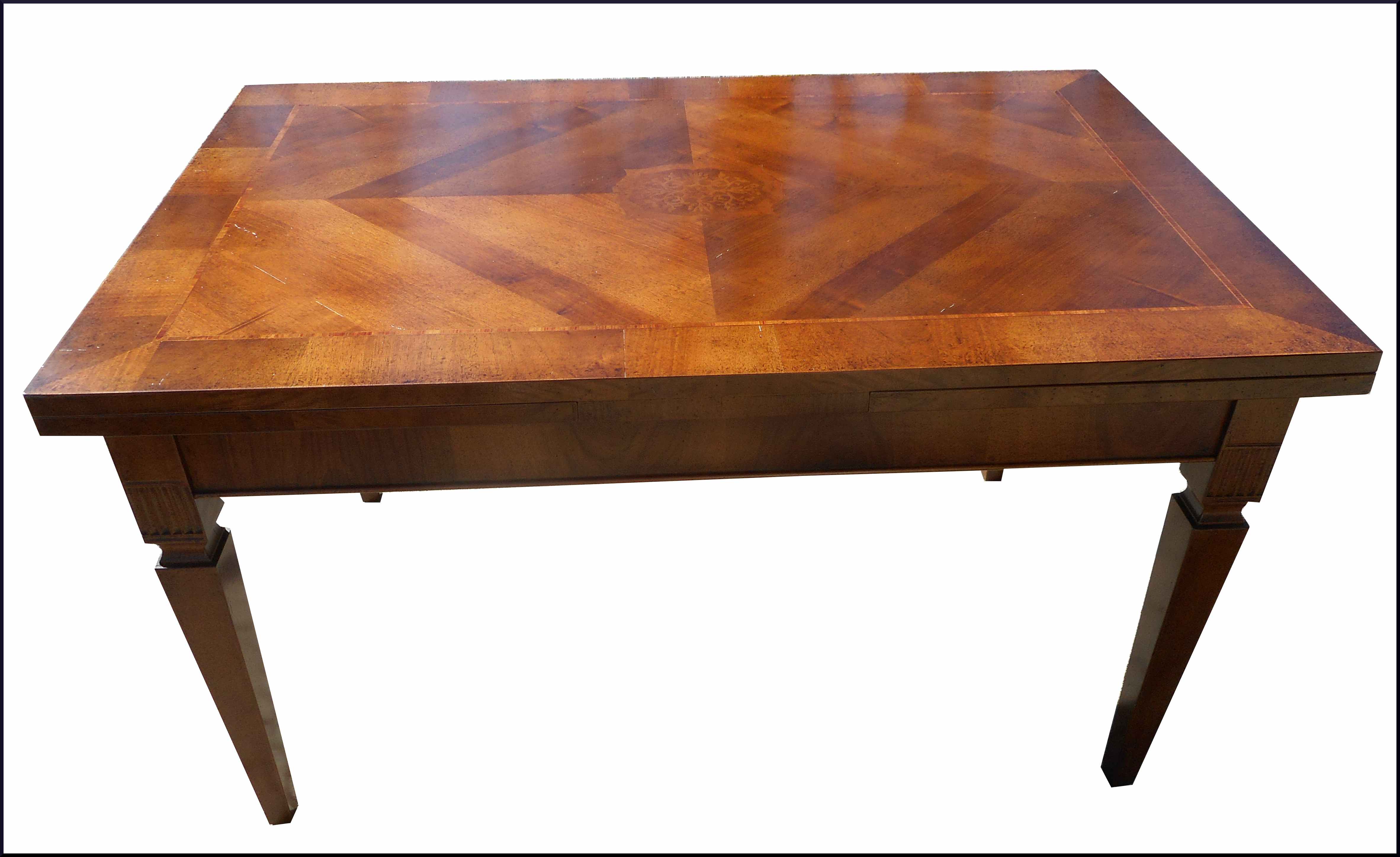 Tavolo rettangolare allungabile con intarsio