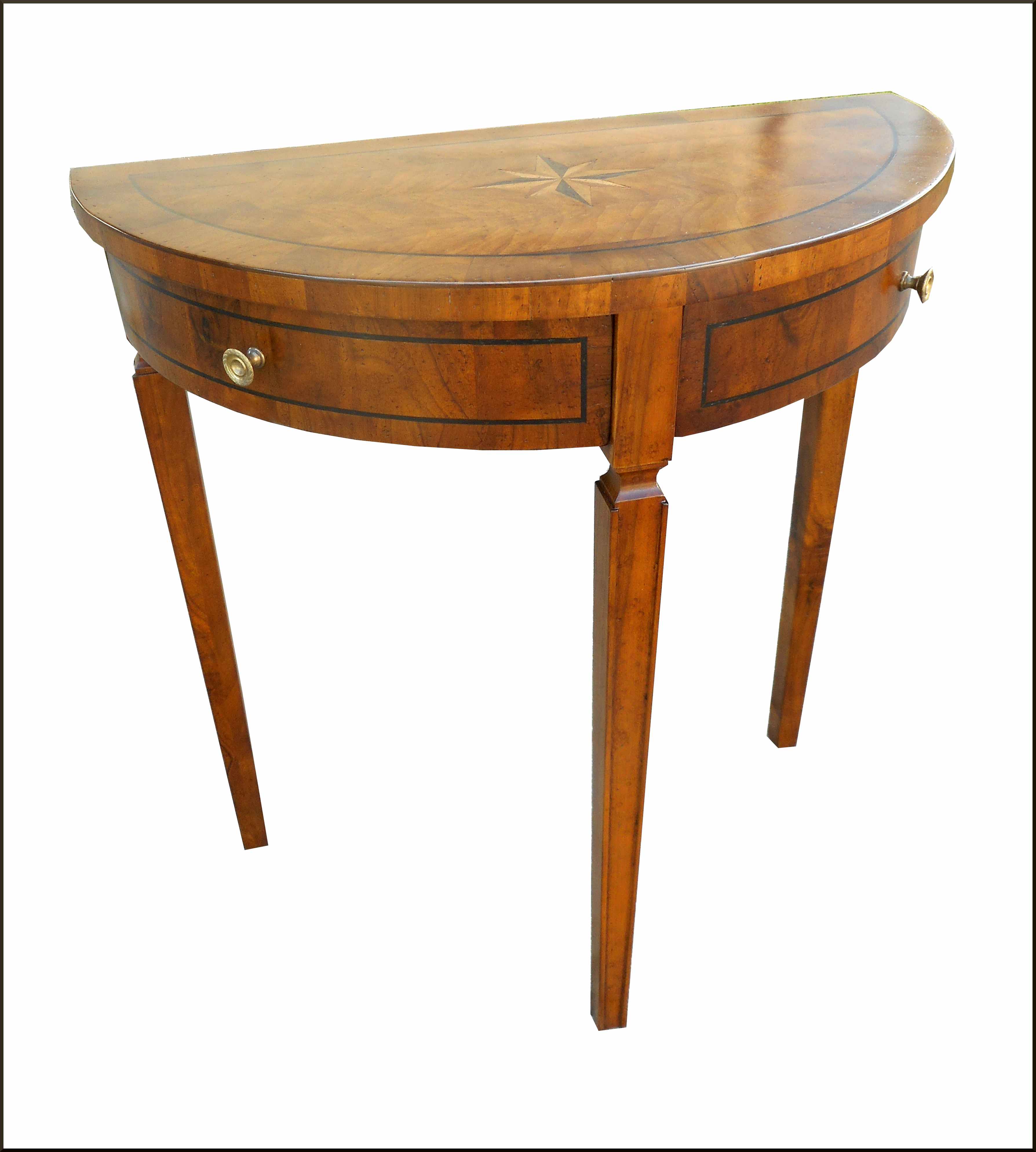 Consolle demilune due cassetti