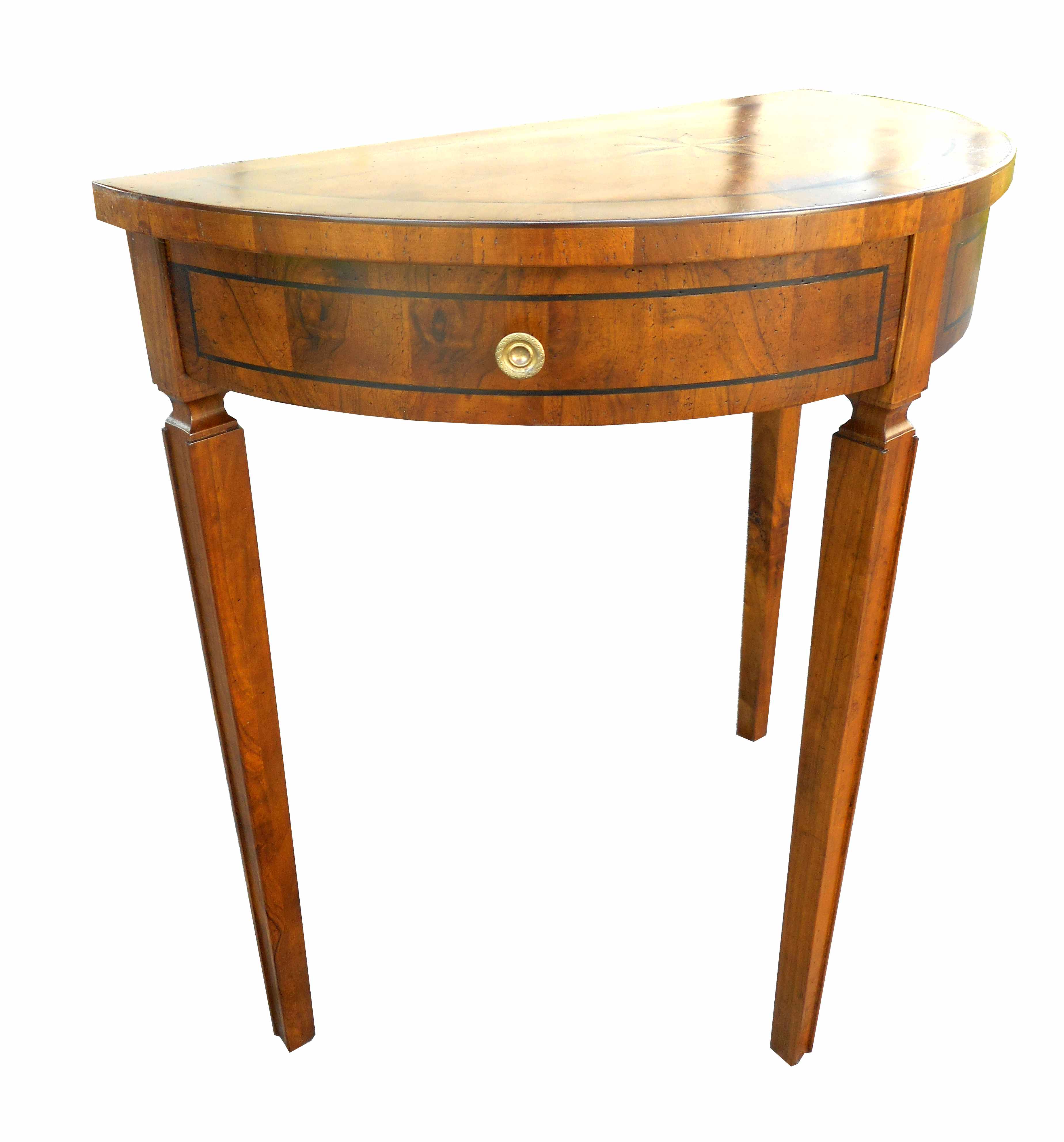 Consolle demilune due cassetti