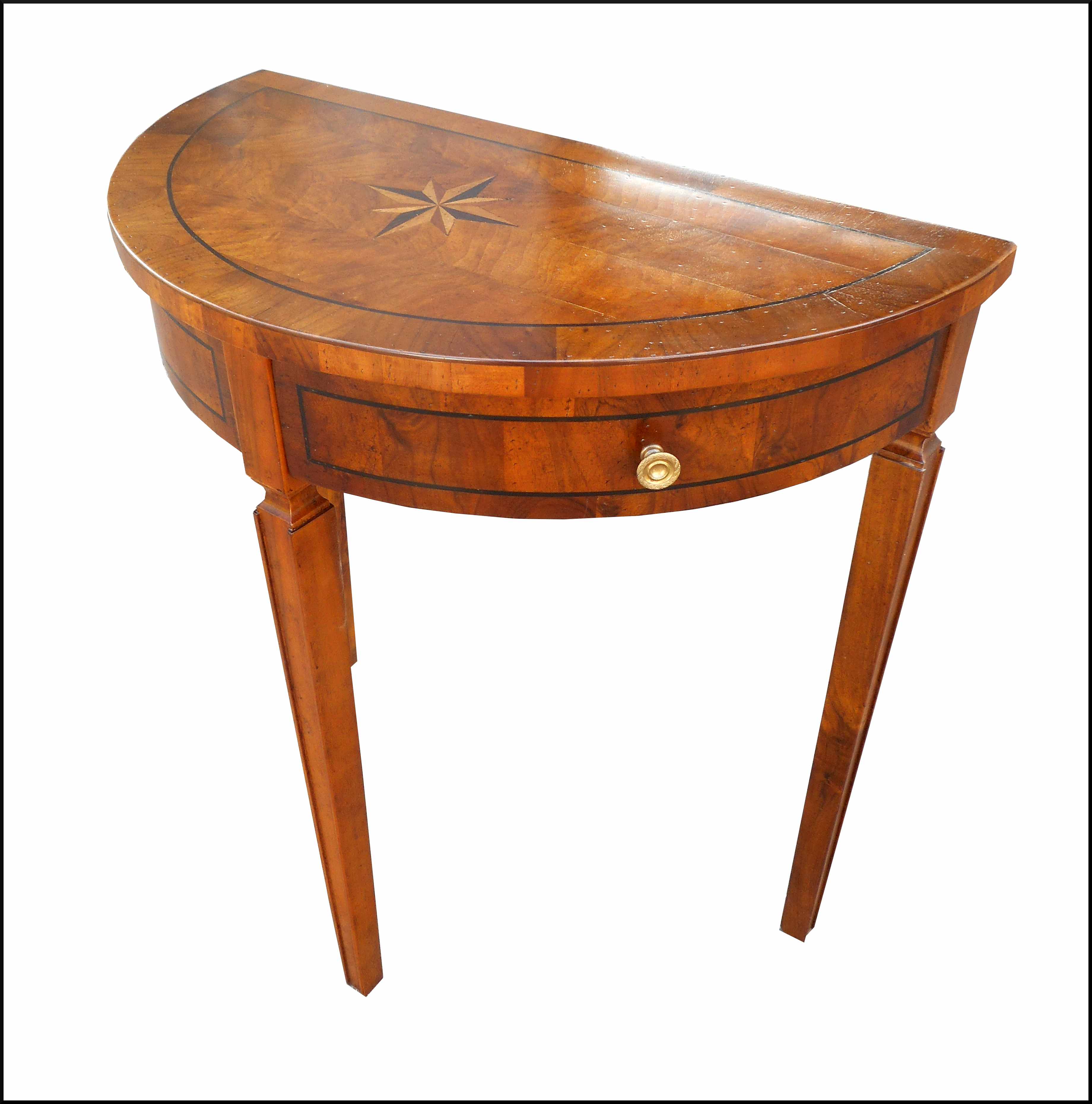 Consolle demilune due cassetti