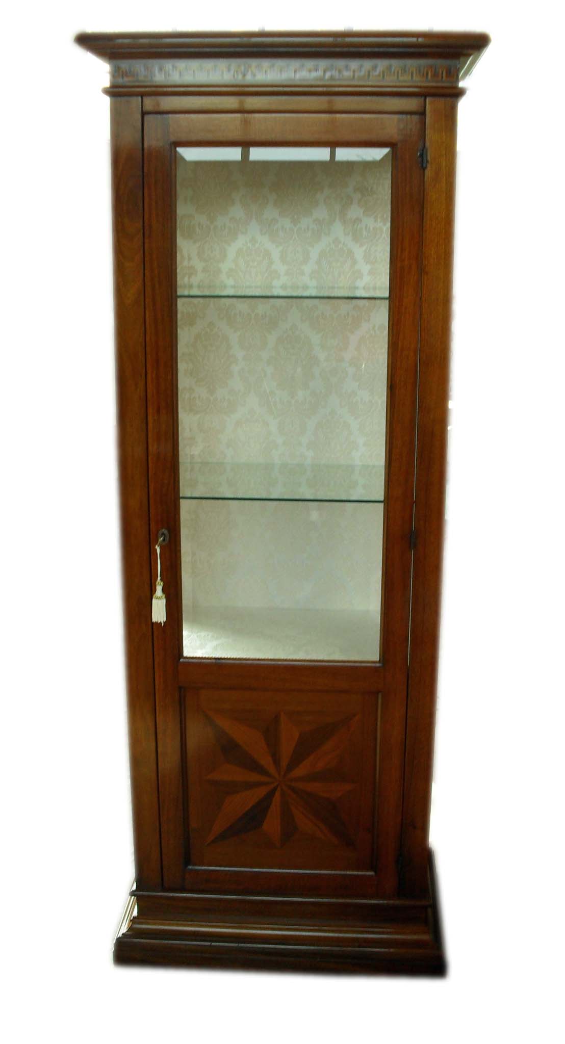 Vetrina argentiera 1 porta con intarsio classico