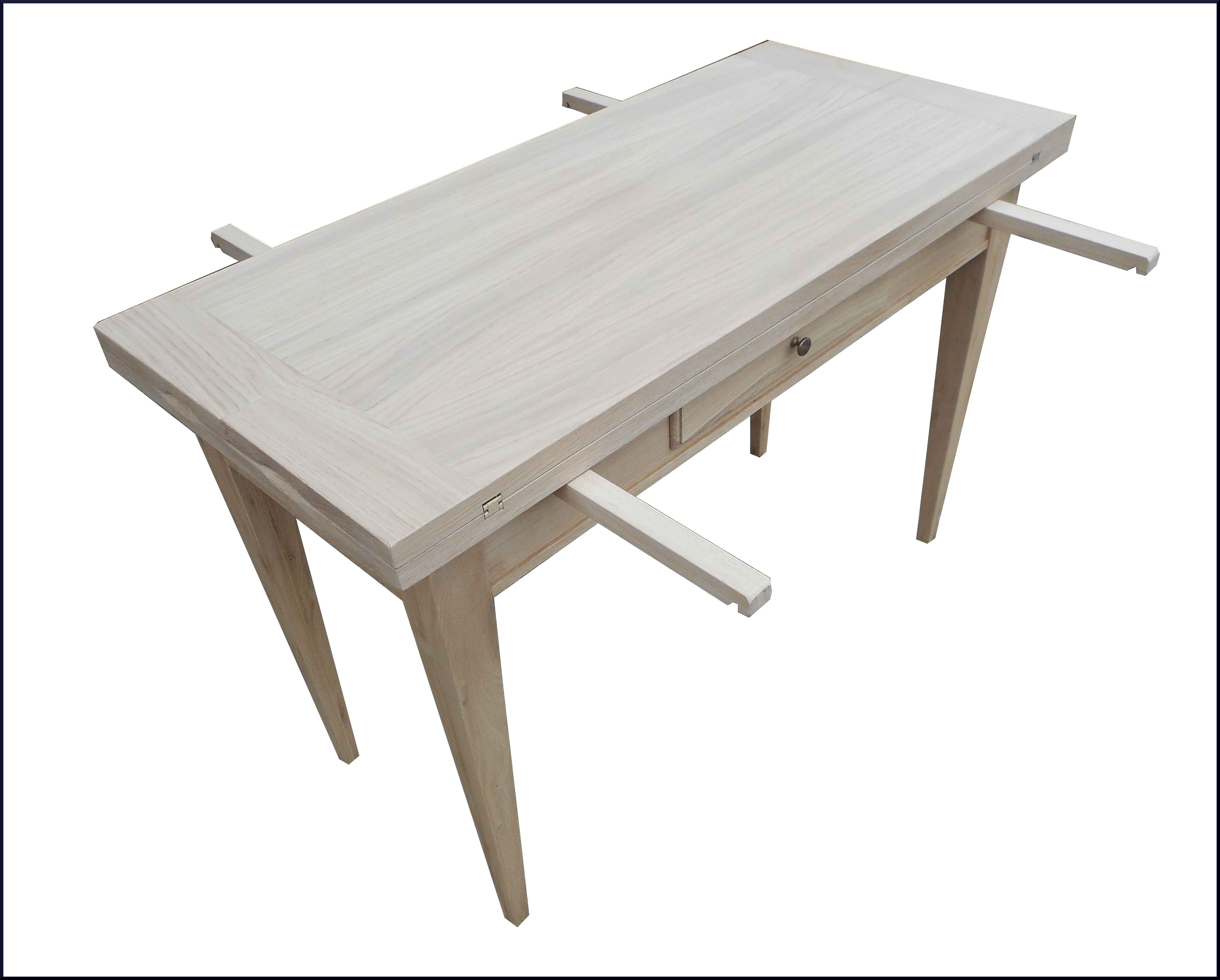 Tavolo apribile a portafoglio in rovere naturale